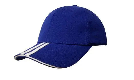 Headwear Bhc 2 Stripe Peak & Sandwich Cap X12 - 4074 Metro Workwear.